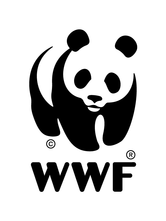 Logo WWF, Panda mit Schriftzug unten